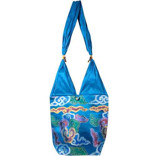 Large Silk Brocade Shoulder Bag from India