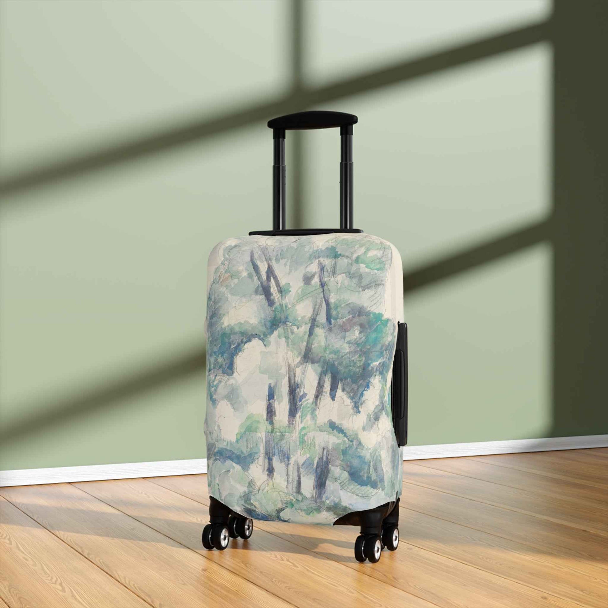 Cezanne Luggage Cover - Banks of the Seine Travel Accessory, Unique Gift for Travelers, Custom Luggage Protector, Wanderlust Decor, Airplane Essentials - Rosetta Creative Boutique
