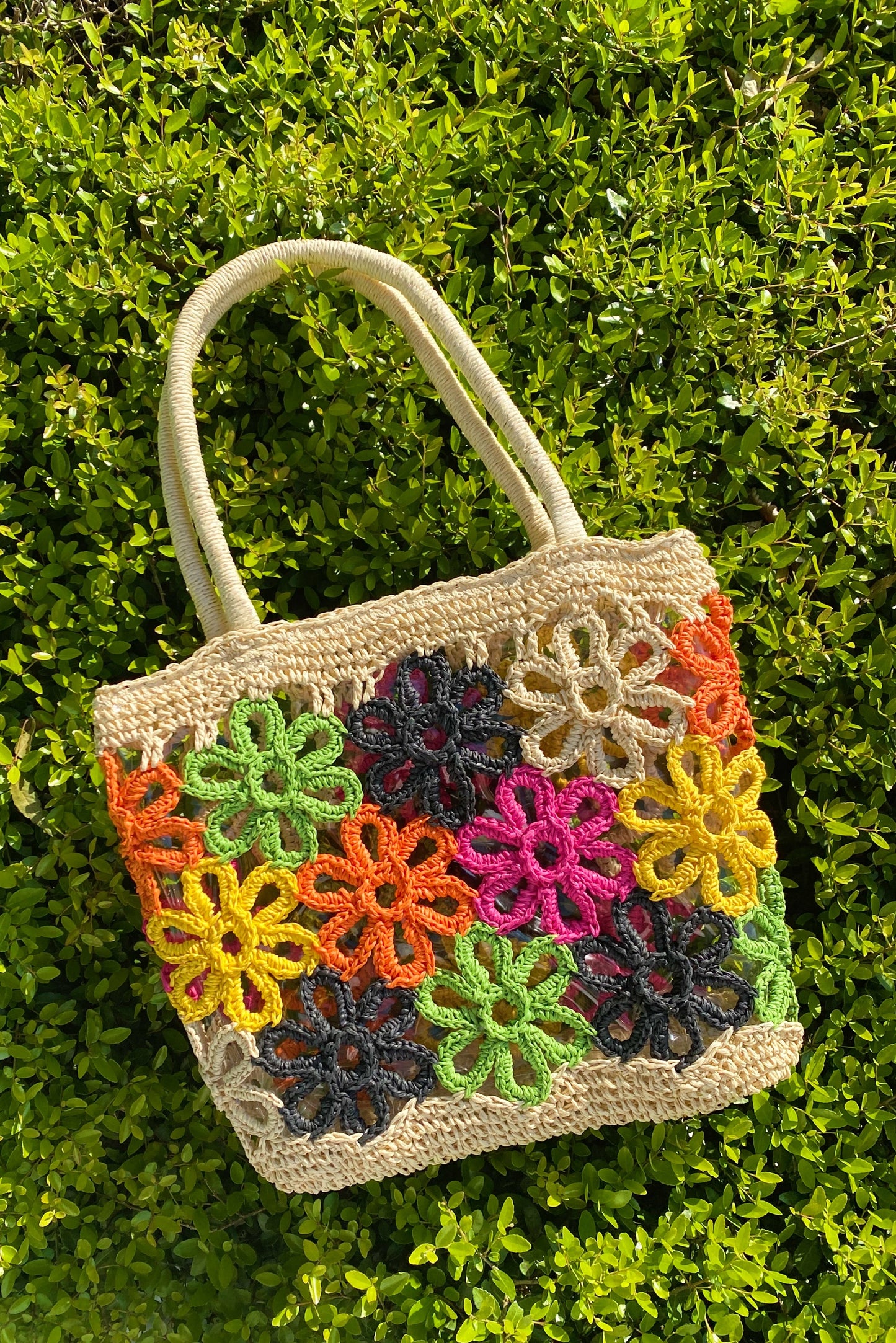 Handmade Flower Power Boho Tote Bag With Colorful Detailing - Rosetta Creative Boutique