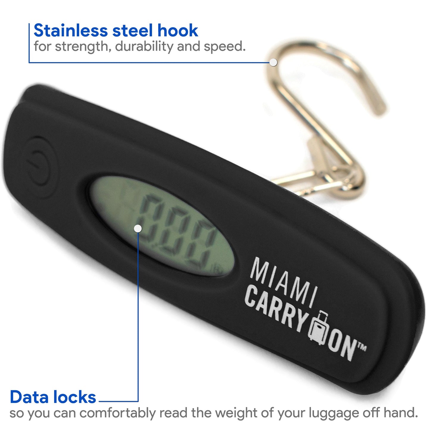Compact Digital Luggage Scale with Durable Stainless Steel Hook for Easy Weighing - Rosetta Creative Boutique
