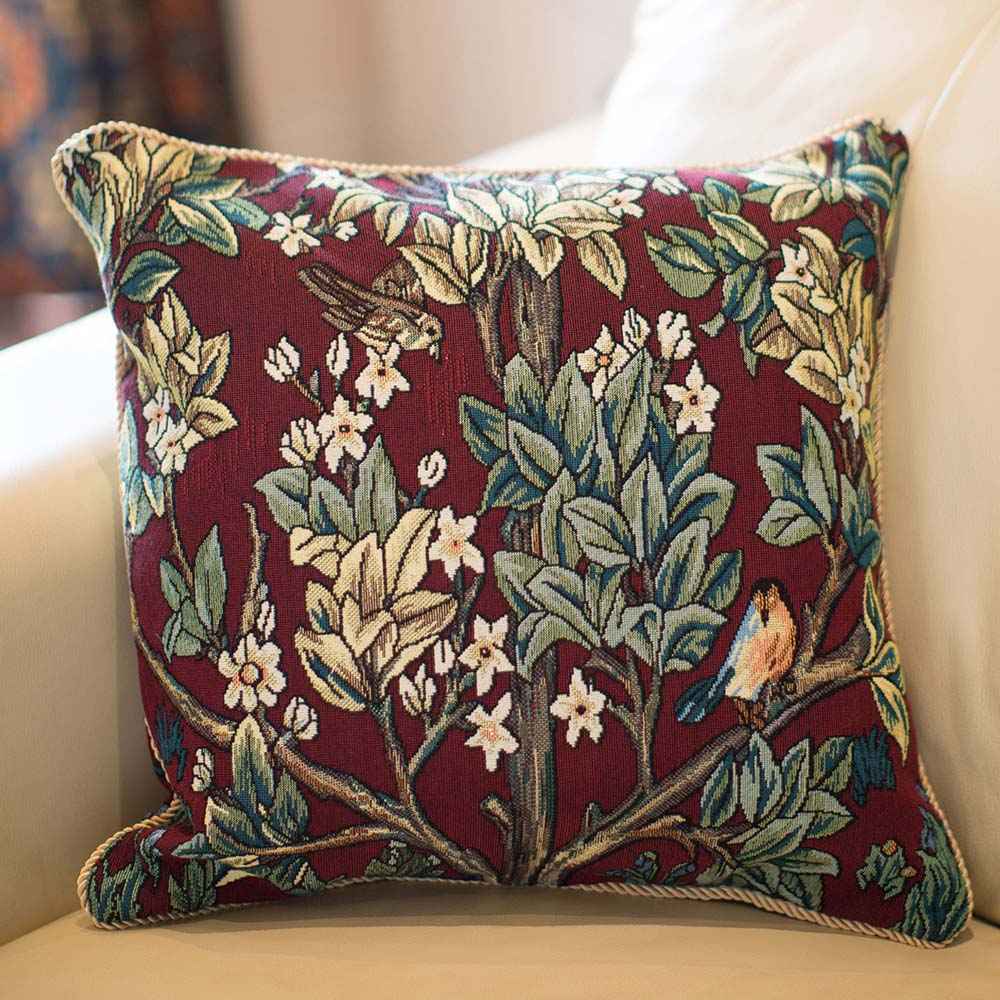 William Morris Tree of Life Red - Cushion Cover Art 45cm*45cm