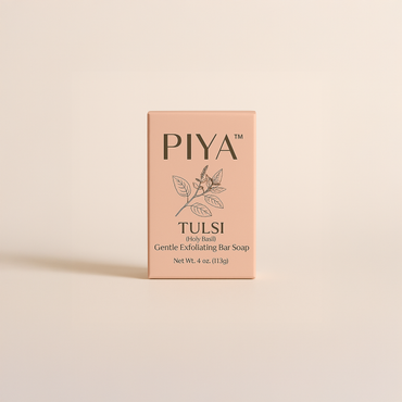Tulsi Bar Soap by Piya Beauty Calming Skin Cleanser Daily - Rosetta Creative Boutique