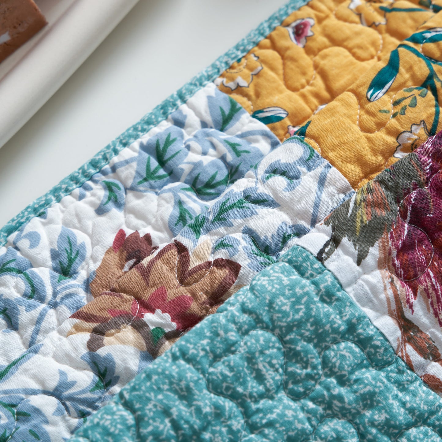 Tache Old World Patchwork Placemats Hummingbirds Blue Red - Rosetta Creative Boutique