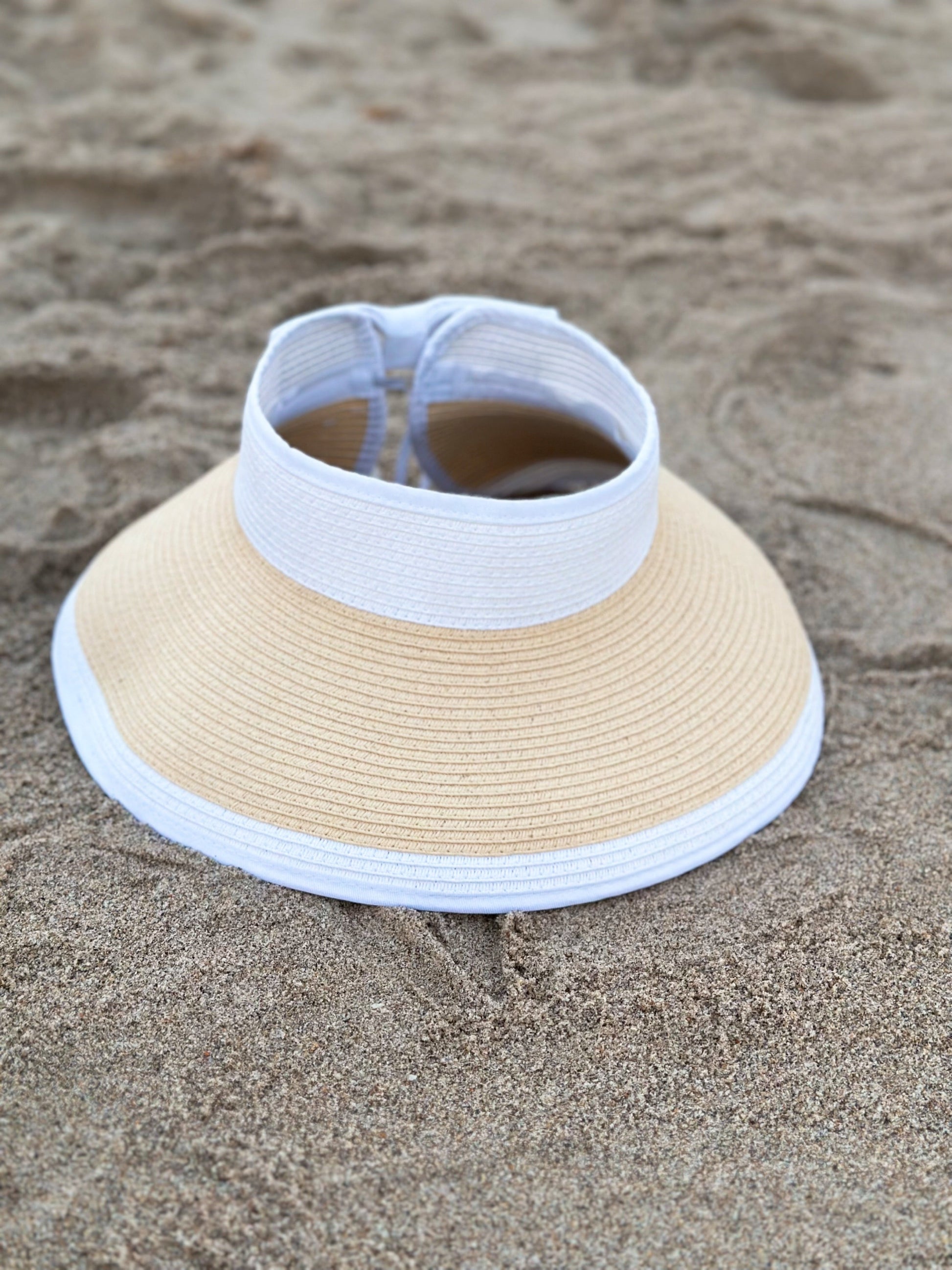 Roll Up Summer Travel Sun Visor Hat Travel Friendly - Rosetta Creative Boutique