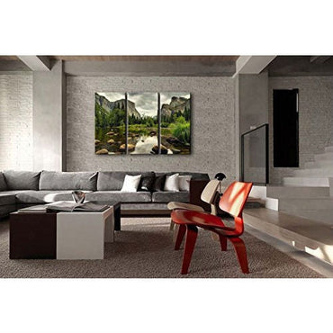 Yosemite Mountain Stream 3 Piece Framed Canvas Wall Art - Rosetta Creative Boutique