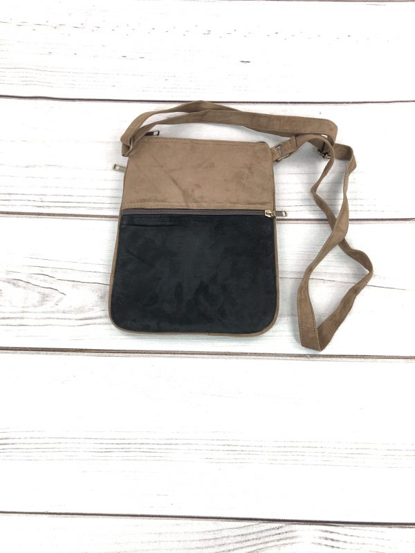 Mint Green Suede Crossbody Bag Embroidered 5 Zipper Pockets Handmade - Rosetta Creative Boutique