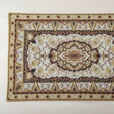DaDa Bedding Set of 4-6 Pieces Royal Persian Style Rug Golden Brown Floral Tapestry Placemats 13” x 19” (18119)-1