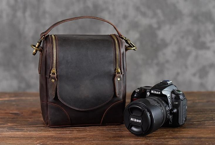 The Calista Small Leather Camera Bag For Mirrorless DSLR - Rosetta Creative Boutique