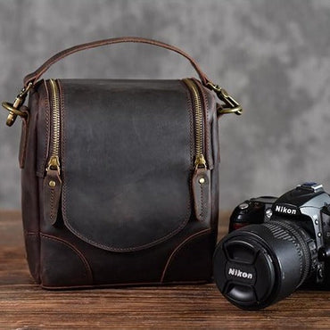 The Calista Small Leather Camera Bag For Mirrorless DSLR - Rosetta Creative Boutique