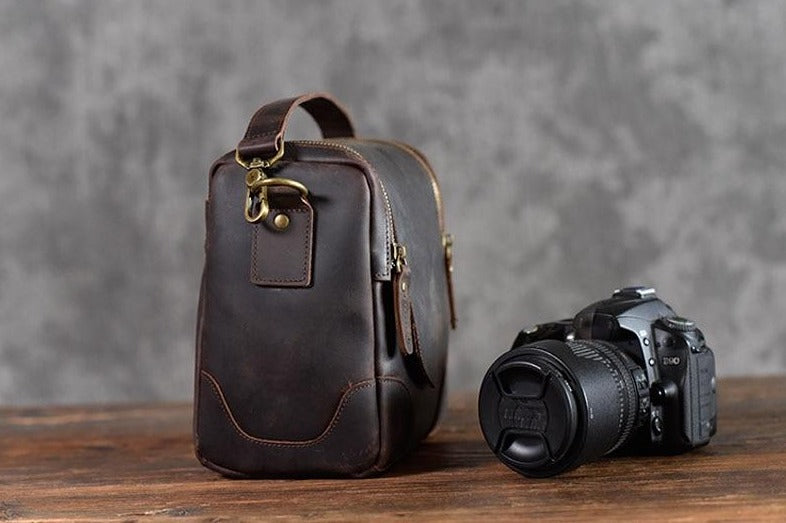 The Calista Small Leather Camera Bag For Mirrorless DSLR - Rosetta Creative Boutique