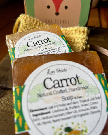 Carrot Soap Bundle Two 4.5 Ounces Bars With Pouch For Skin - Rosetta Creative Boutique