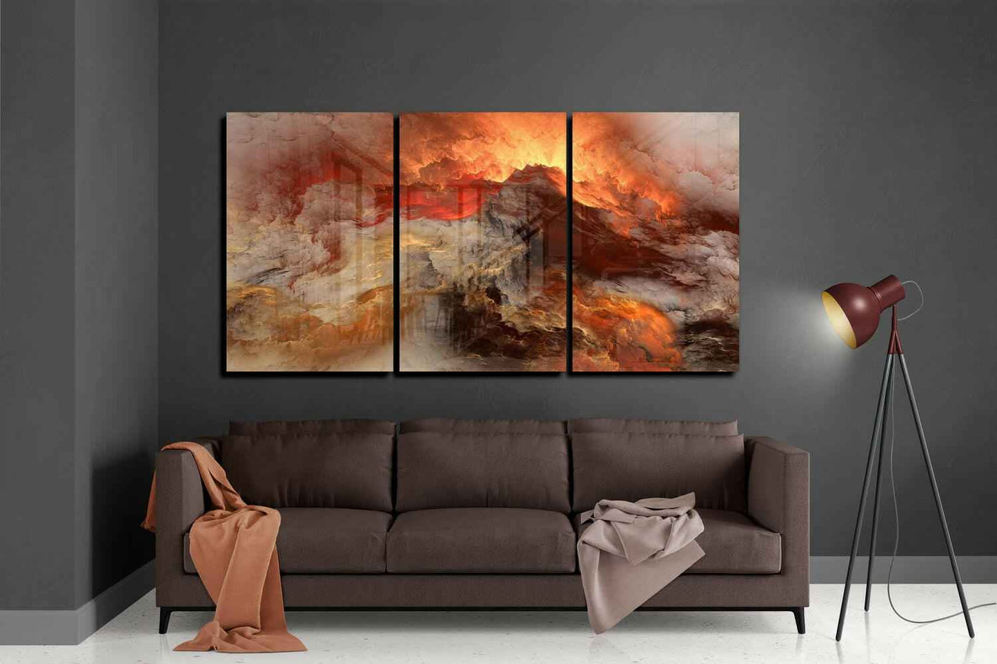 Volcano Mega Glass Wall Art