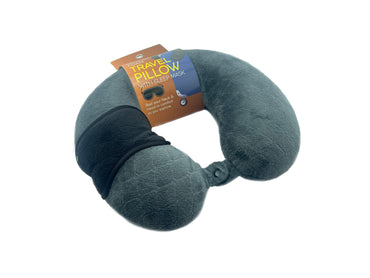 Pursonic Memory Foam Travel Pillow With Sleep Mask Comfort - Rosetta Creative Boutique