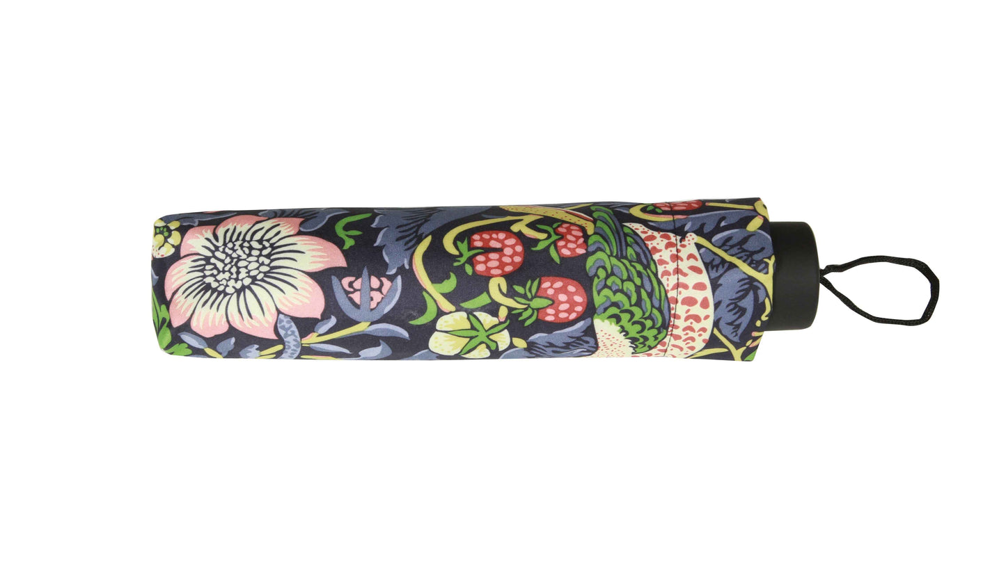 William Morris Strawberry Thief Blue - Art Folding Umbrella
