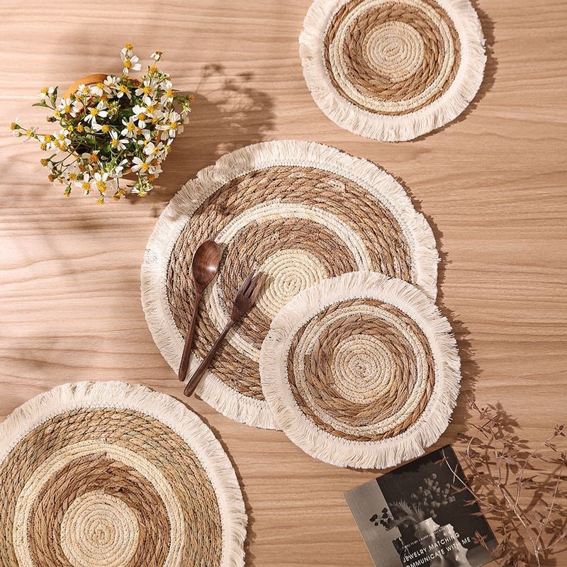 Handwoven Table Placemats Heat Resistant Anti Slip Gift - Rosetta Creative Boutique
