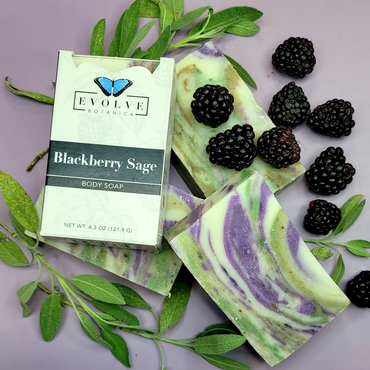 Evolve Botanica Blackberry Sage Natural Standard Soap - Rosetta Creative Boutique