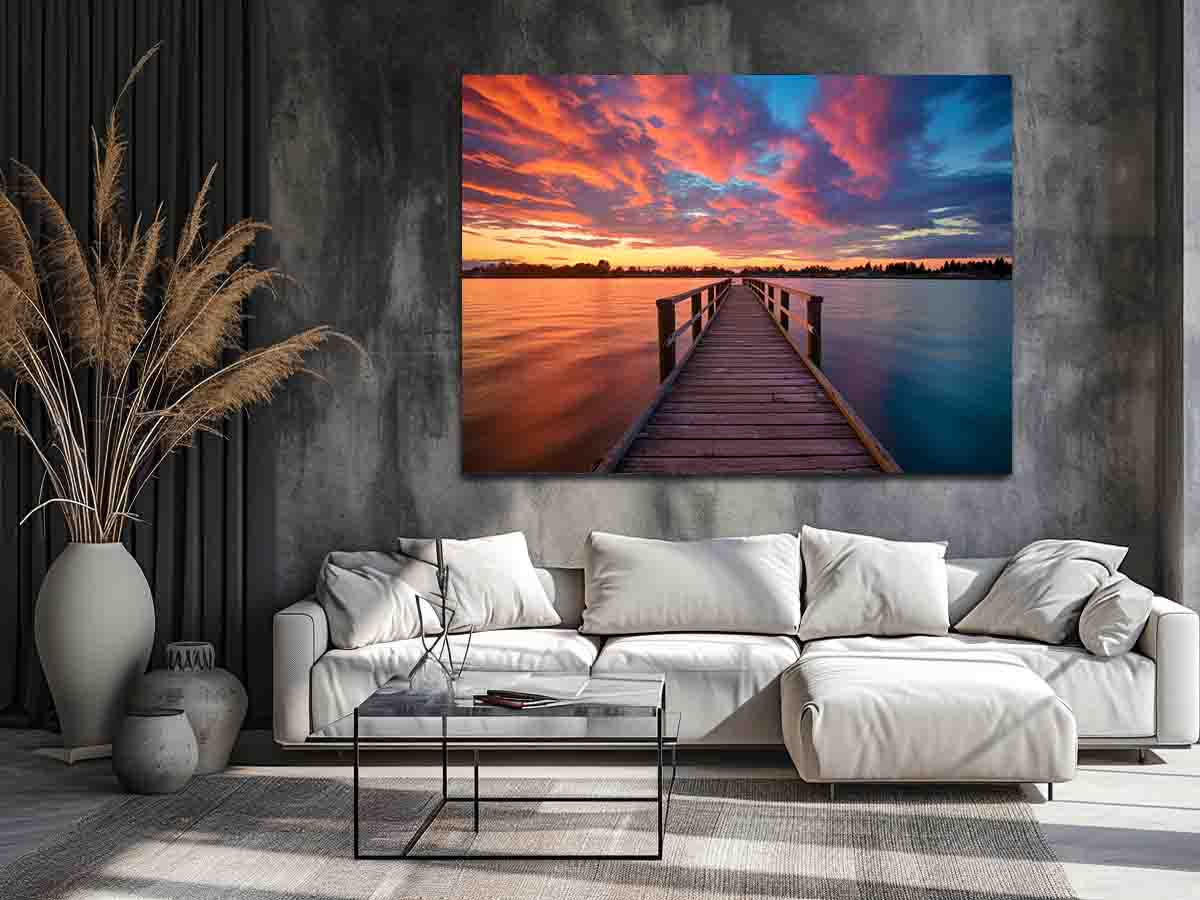 JetGirl Art Jetty Sunset Canvas Art Print Premium Quality - Rosetta Creative Boutique