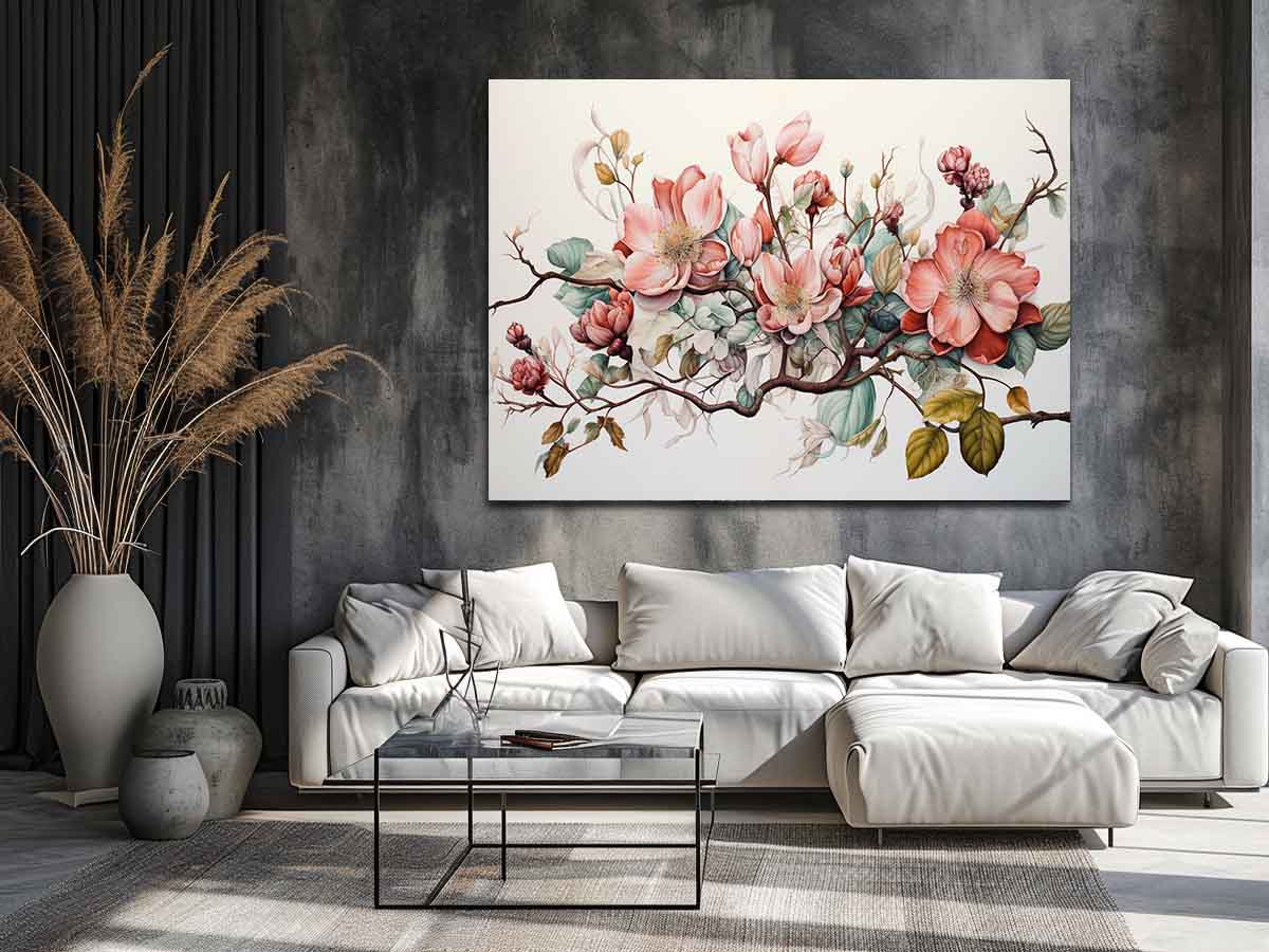 Flower Art Canvas Print Premium Framed by JetGirl Art - Rosetta Creative Boutique
