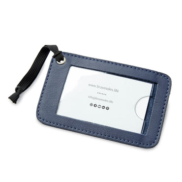 Tranquilo Reclaimed Leather Luggage Tag Crafted from Reclaimed Plane Seat Leather - Rosetta Creative Boutique