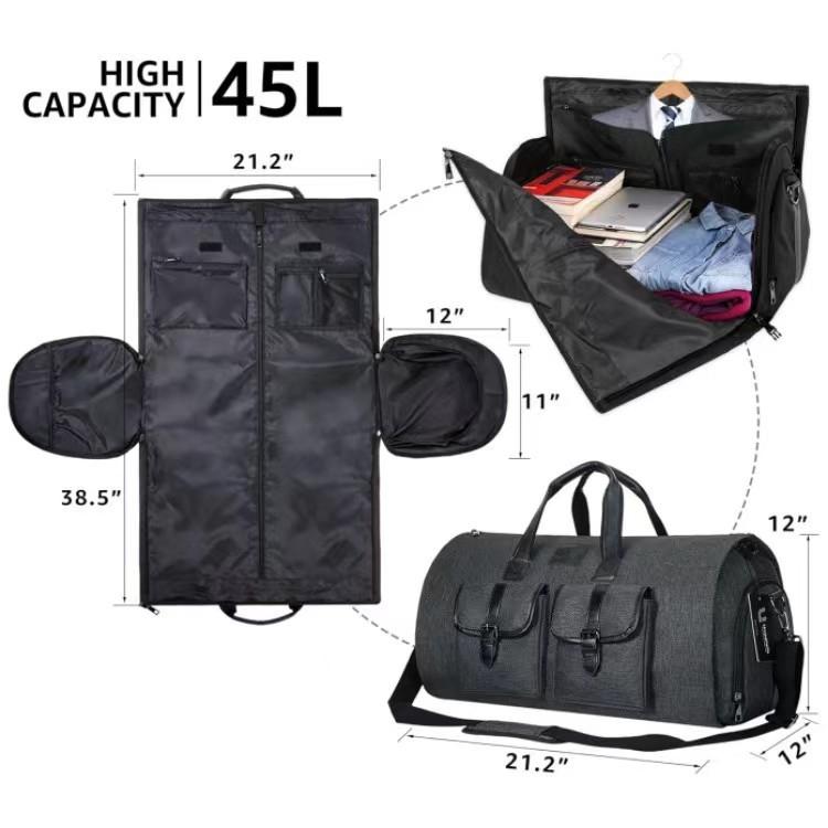 NNEDSZ Compact Travel Suit Storage Bag Foldable Black - Rosetta Creative Boutique