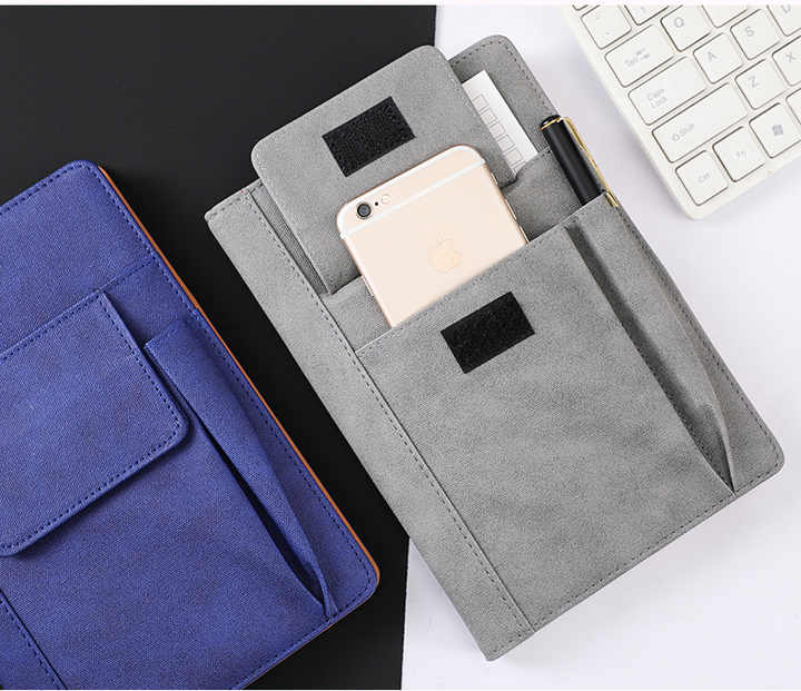 NNEDSZ Orange A5 PU Leather Notebook With Pockets Planner - Rosetta Creative Boutique
