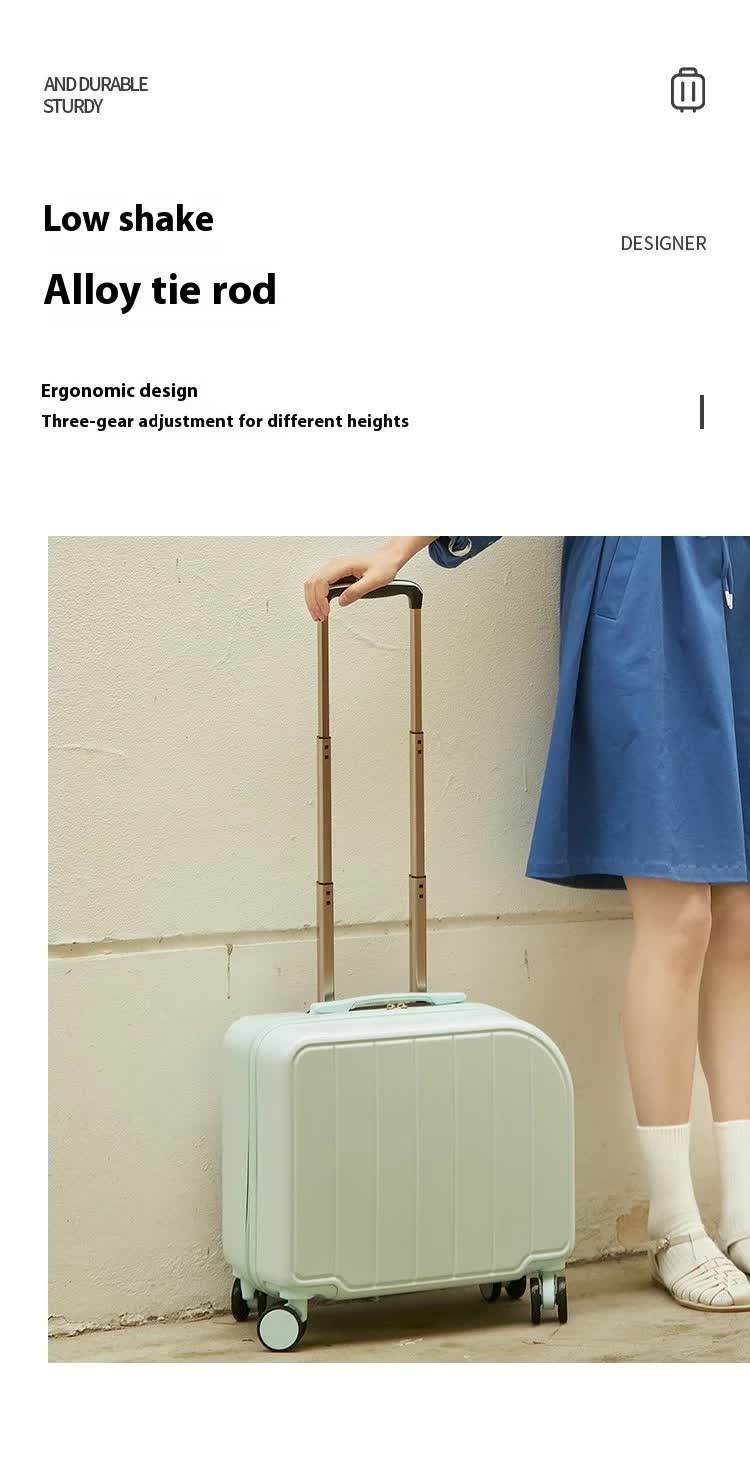 NNEDSZ Green 18 Inch Carry On ABS Hardside Spinner Luggage - Rosetta Creative Boutique