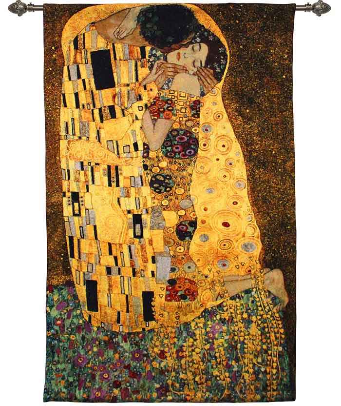 Gustav Klimt The Kiss - Wall Hanging 90cm x 138cm (70 rod)