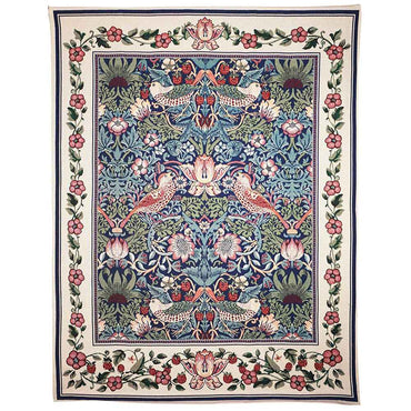 William Morris Strawberry Thief Blue - Wall Hanging 112cm x 140cm (70 rod)