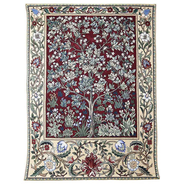 William Morris Tree of Life Red - Wall Hanging in 3 sizes