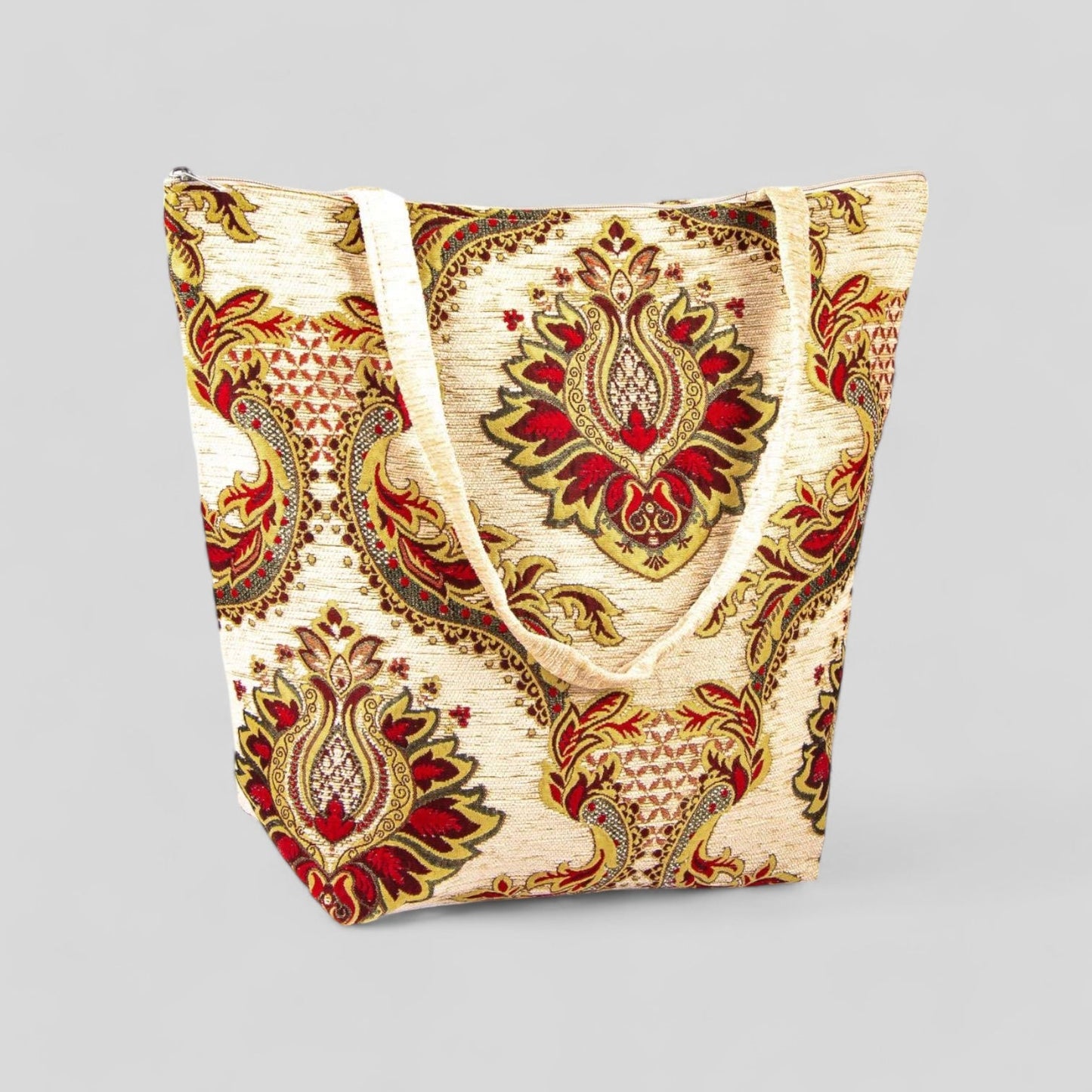 Authentic Kilim Purse Ottoman Design Turkish Handbag Cream - Rosetta Creative Boutique