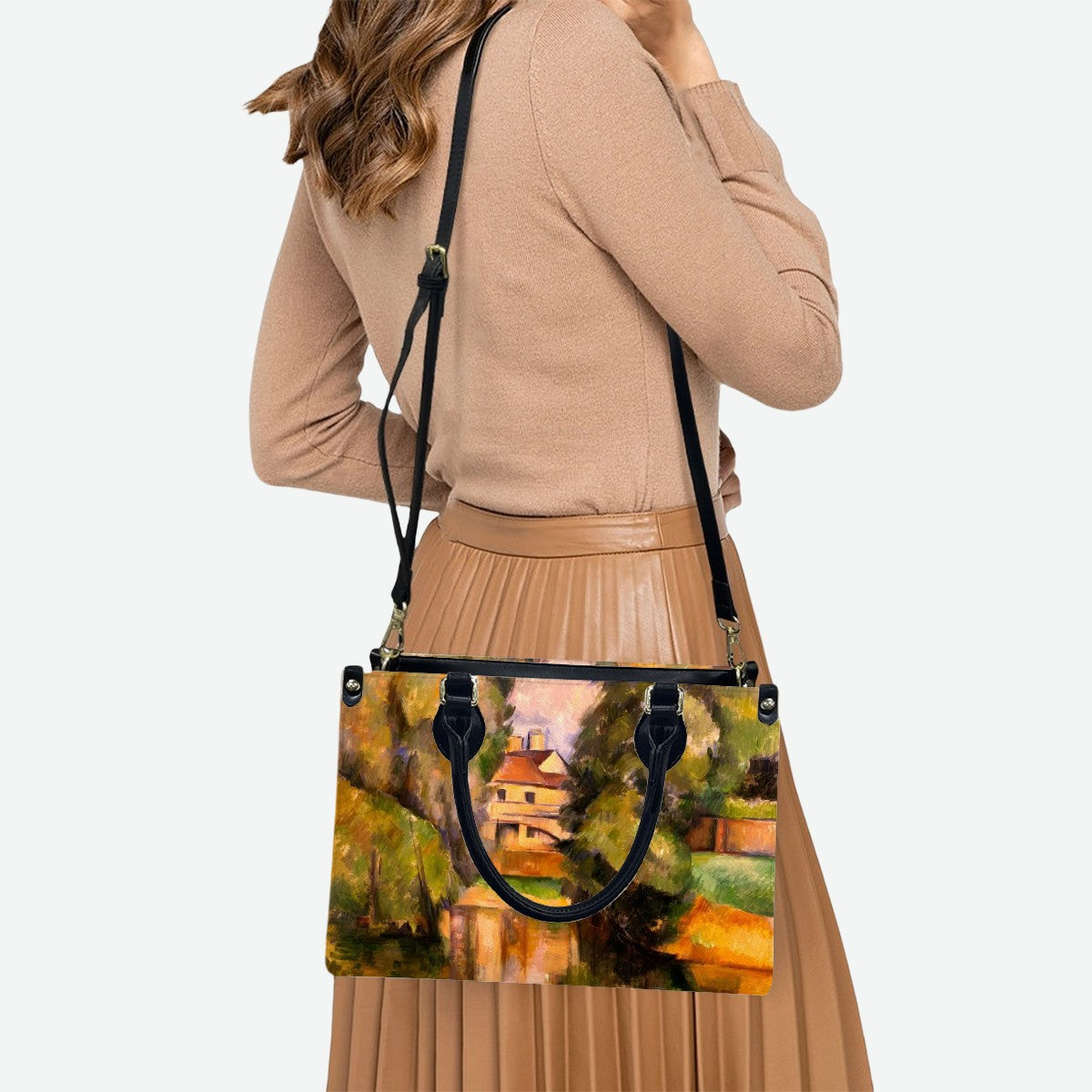 Paul Cezanne Tote Bag - Stylish PU Leather Handbag for Women - Rosetta Creative Boutique