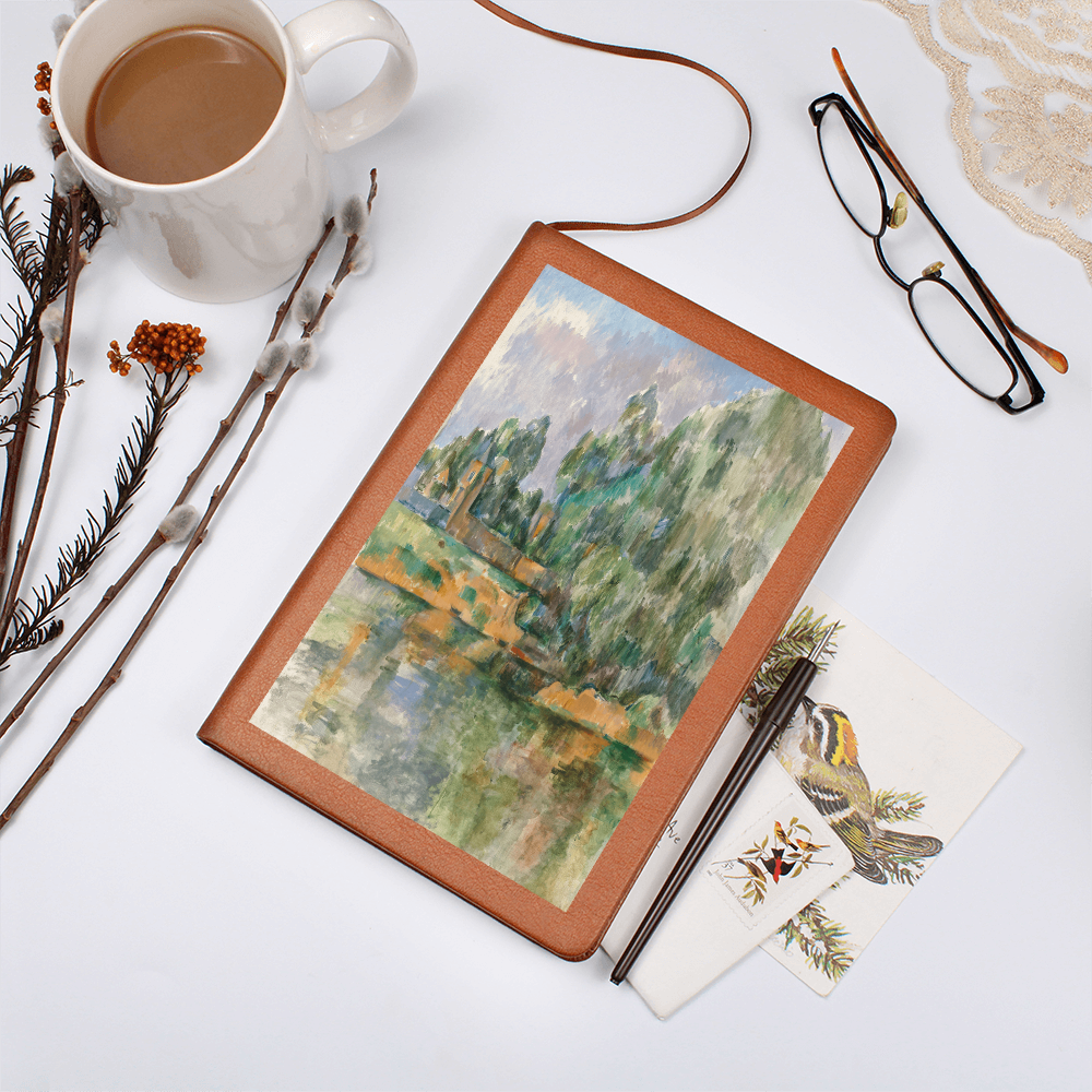 Banks of the Seine Leather Journal by Paul Cezanne – Elegant Leather Travel Journal - Rosetta Creative Boutique