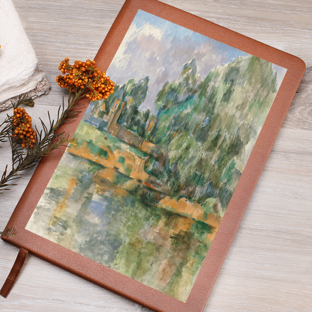 Banks of the Seine Leather Journal by Paul Cezanne – Elegant Leather Travel Journal - Rosetta Creative Boutique