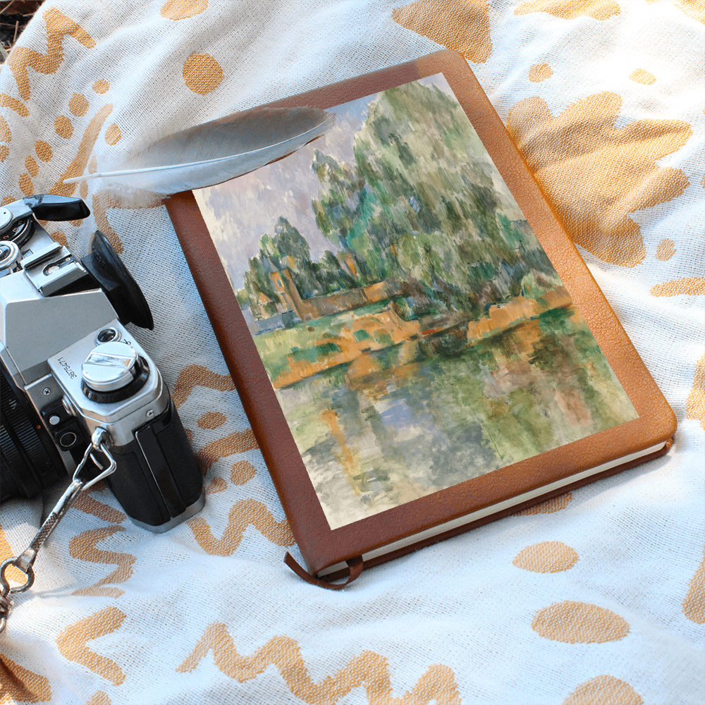 Banks of the Seine Leather Journal by Paul Cezanne – Elegant Leather Travel Journal - Rosetta Creative Boutique