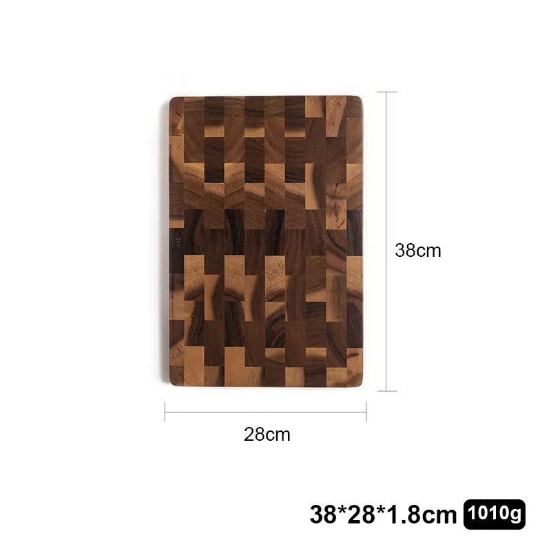 Acacia Wood Chessboard Cutting Board – Solid Grid Pattern
