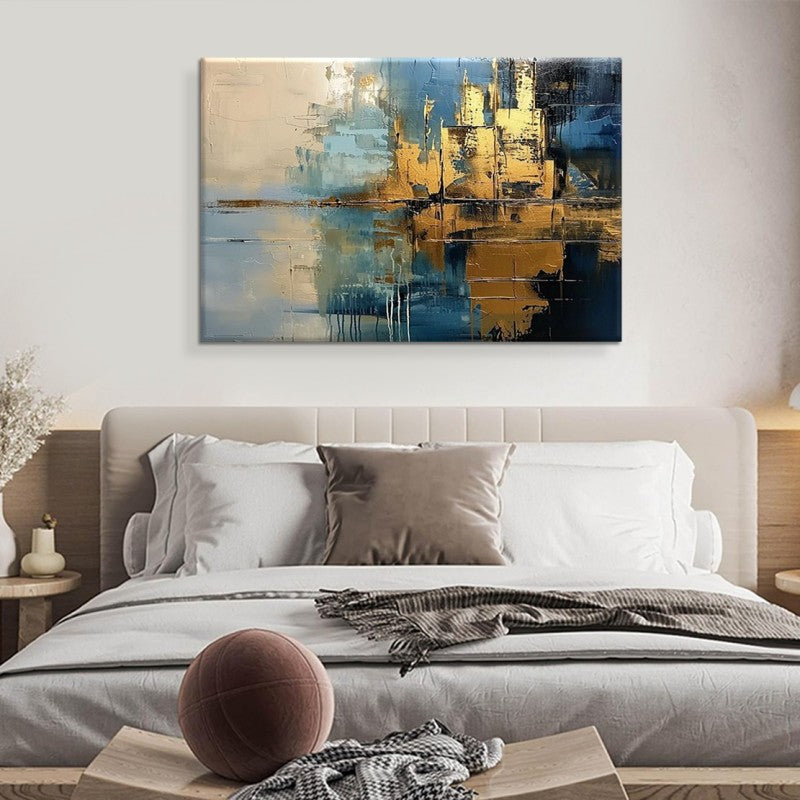 Abstract Modern Painting for Home Office Without Inner Frame