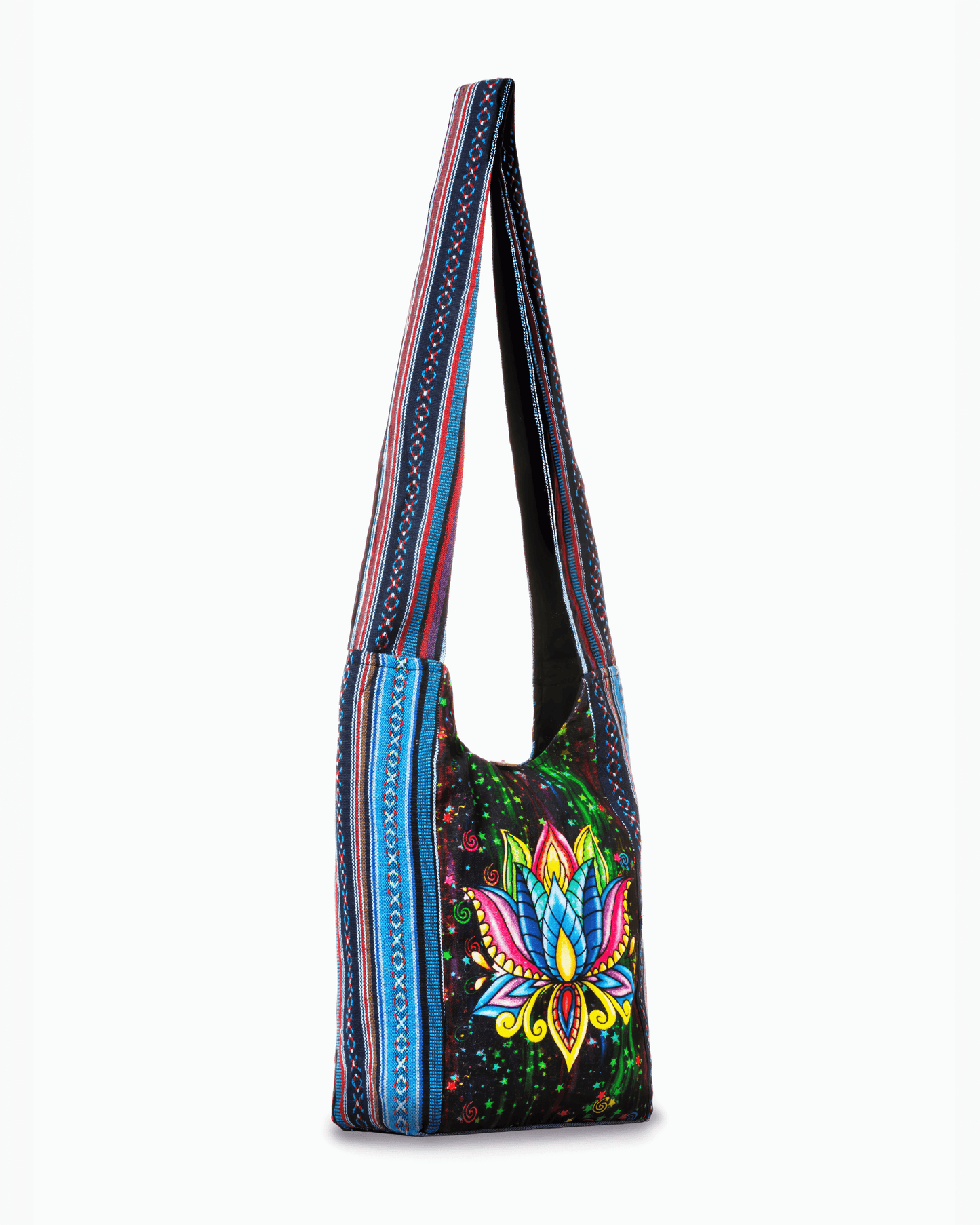 Kathmandu Collection Lotus Handmade Cotton Hobo Bag - Rosetta Creative Boutique