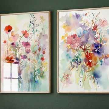 Beautiful Floral Frameless Paintings