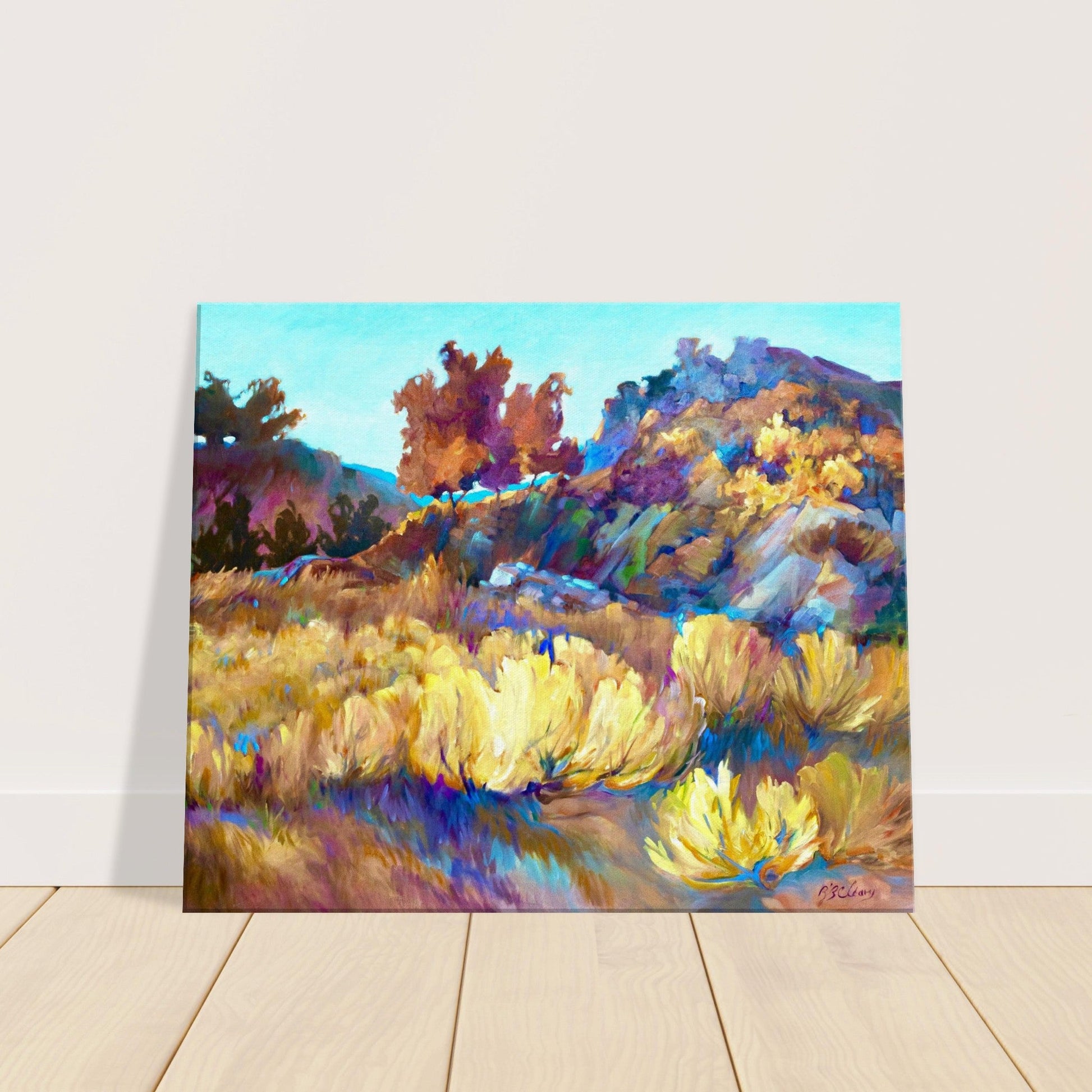 "Rock Ridge" Landscape I 20x24 inch Canvas Art Print I Original Artwork by American Artist Barbara Cleary - Rosetta Creative Boutique