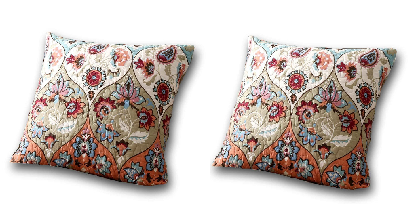 DaDa Bedding Set of Two Garden Party Bohemian Throw Pillow Covers (LH1403)