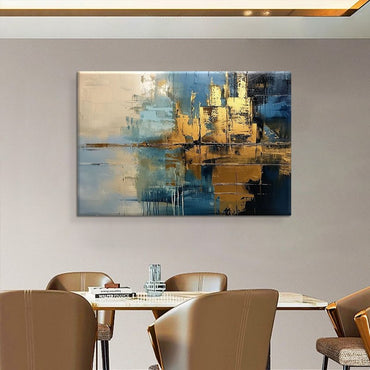 Abstract Modern Painting for Home Office Without Inner Frame