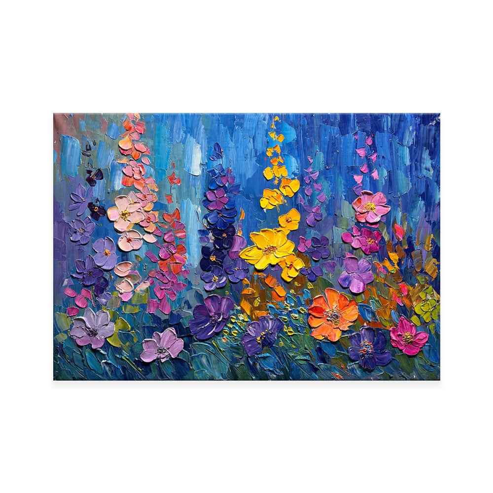 Handmade Oil Painting Canvas Wall Art 3D Thick Flowers Modern Abstract Decor
