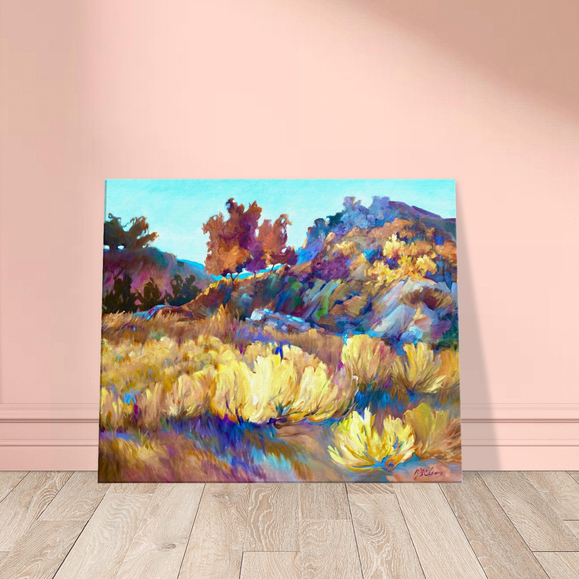 "Rock Ridge" Landscape I 20x24 inch Canvas Art Print I Original Artwork by American Artist Barbara Cleary - Rosetta Creative Boutique