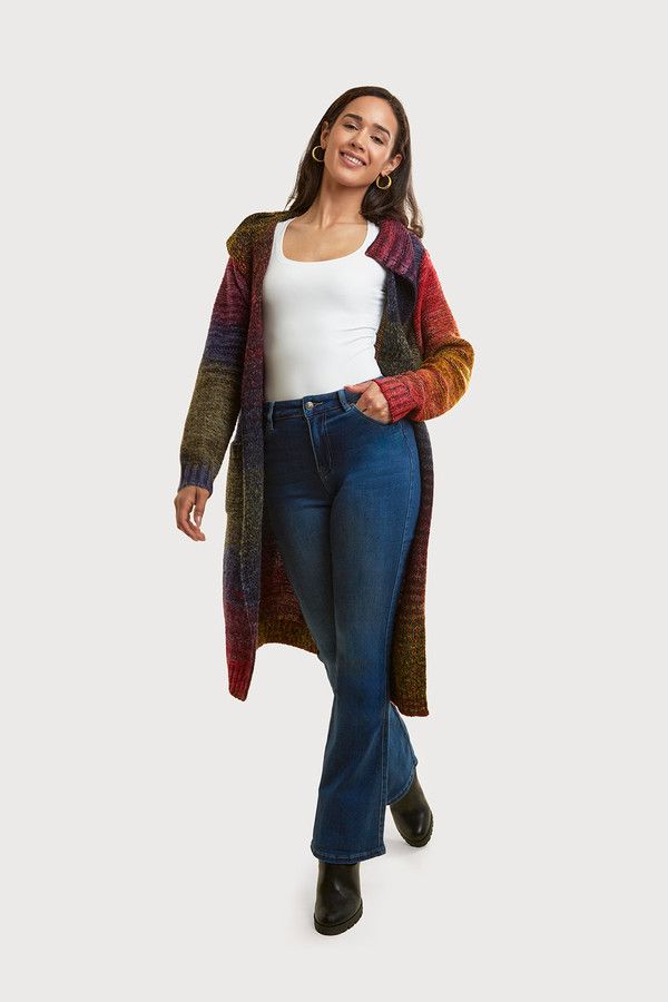 Rainbow Long Cardigan