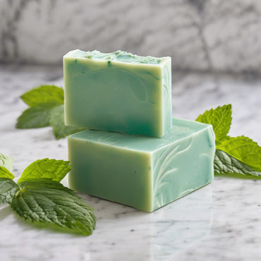 Peppermint Leaf Soap 2 Pack Invigorating Mint Soap Bar - Rosetta Creative Boutique