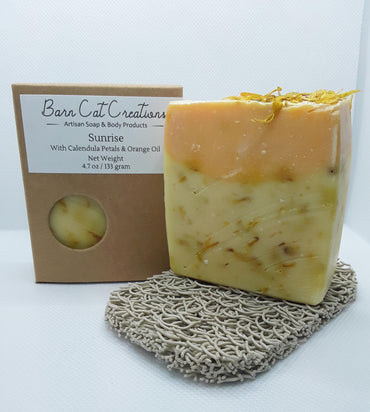 Sunrise Natural Orange Calendula Soap With Shea Butter - Rosetta Creative Boutique