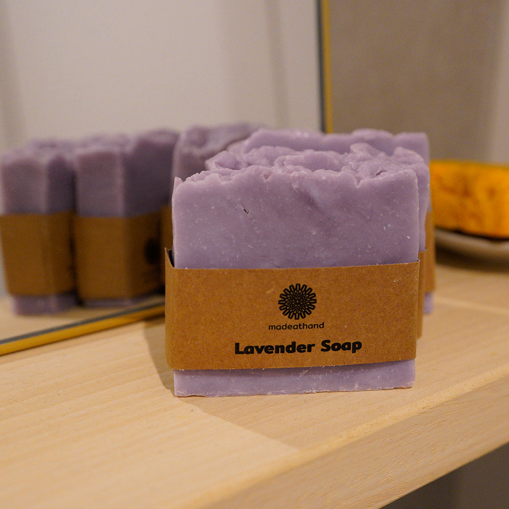 Lavender Soap Bar With Olive Oil Castor Coconut Shea 100g - Rosetta Creative Boutique