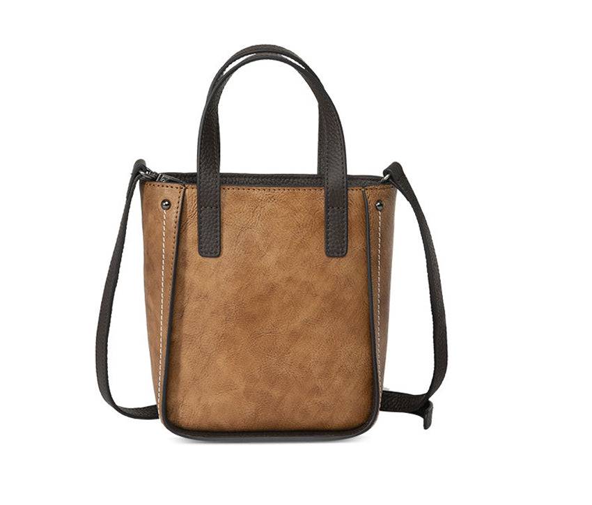 Leather Mini Tote Crossbody Bag with Gunmetal Hardware - Rosetta Creative Boutique