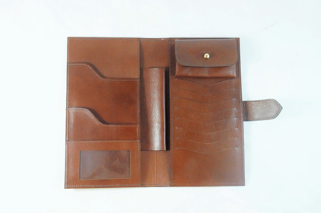 Barismil Traveler Leather Passport Wallet Travel Organizer - Rosetta Creative Boutique