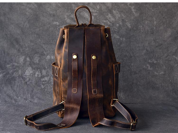 Olaf Vintage Leather Laptop Backpack - Stylish Travel Rucksack for Adventurers - Rosetta Creative Boutique